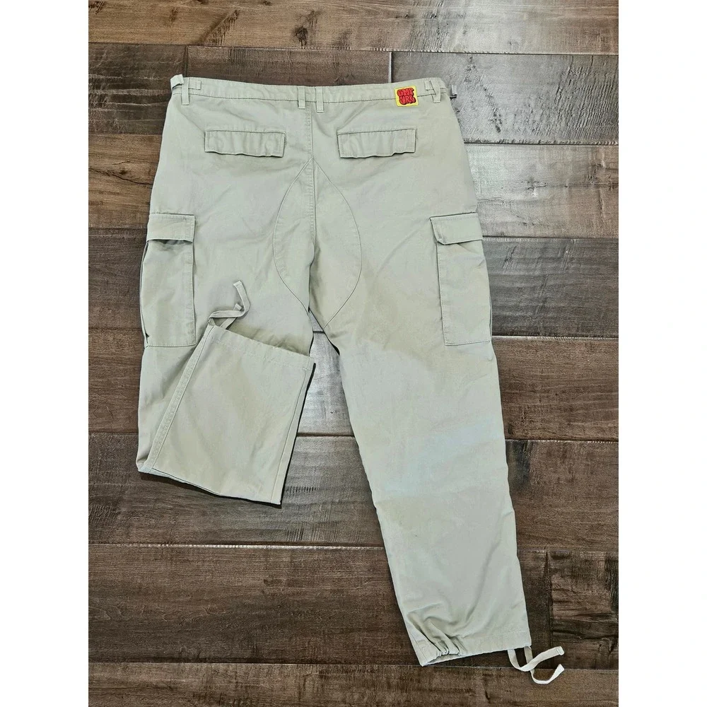 Empyre Mens‎ Khaki Cargo Pants Tan Skater Grunge Adjustable Waist Size 38